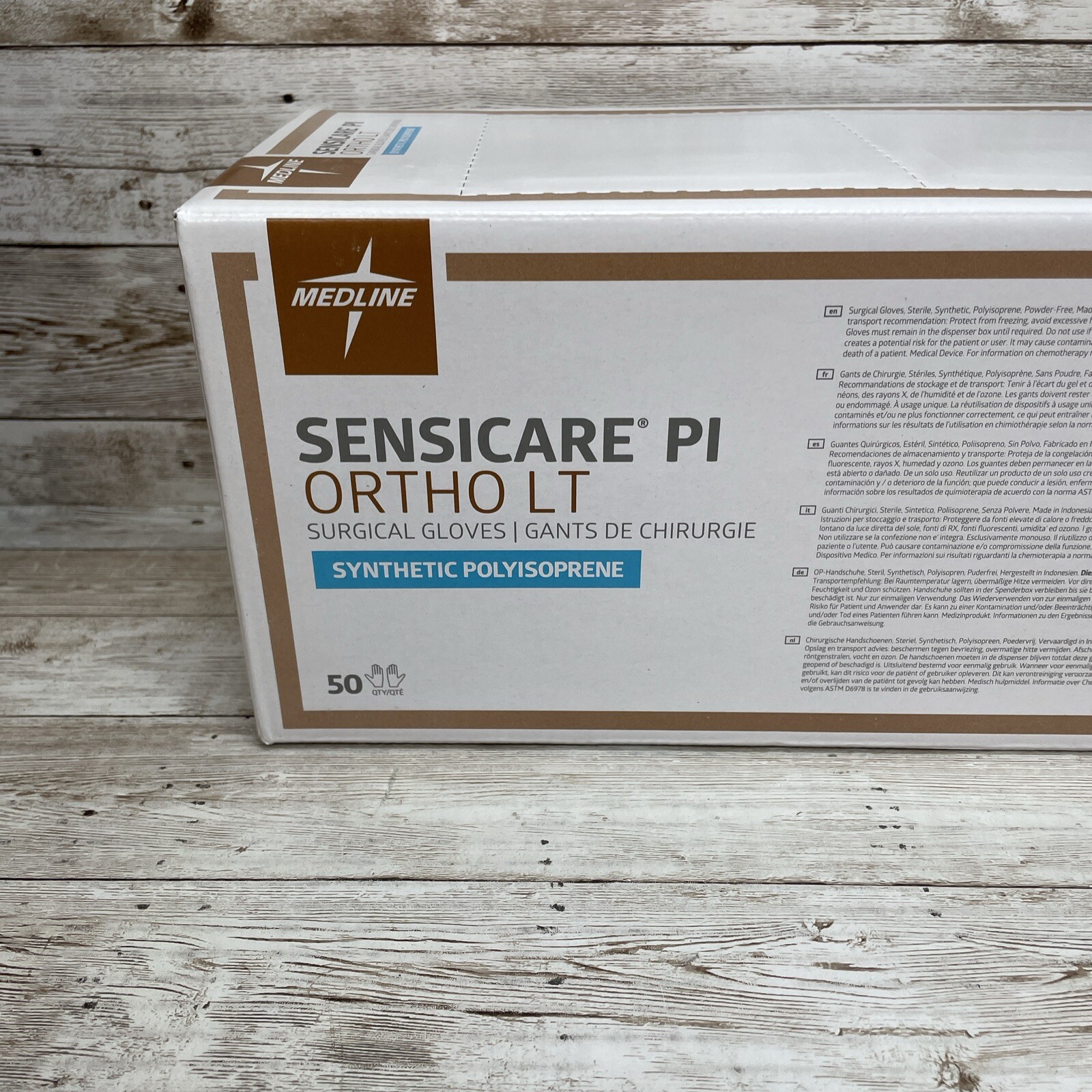Sensicare Surgical Gloves PI ORTHO LT Synthetic 1 Case Sterile Size 9 *See Date*