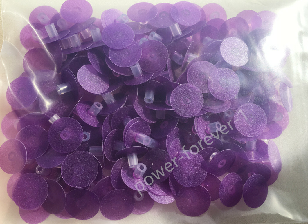 Dental Composite Polishing Kit Finishing Discs Wheel 12/14mm Stem Rainbow 50Pcs