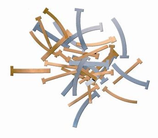 T-Style Bands, Stainless, Assorted, 100/Pkg, Curved