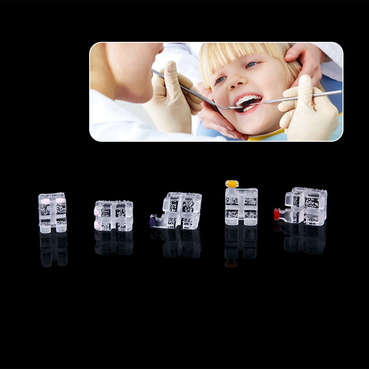 Dental Ortho Clear Bracket Monocrystalline Sapphire /Ceramic Braces Roth MBT 022