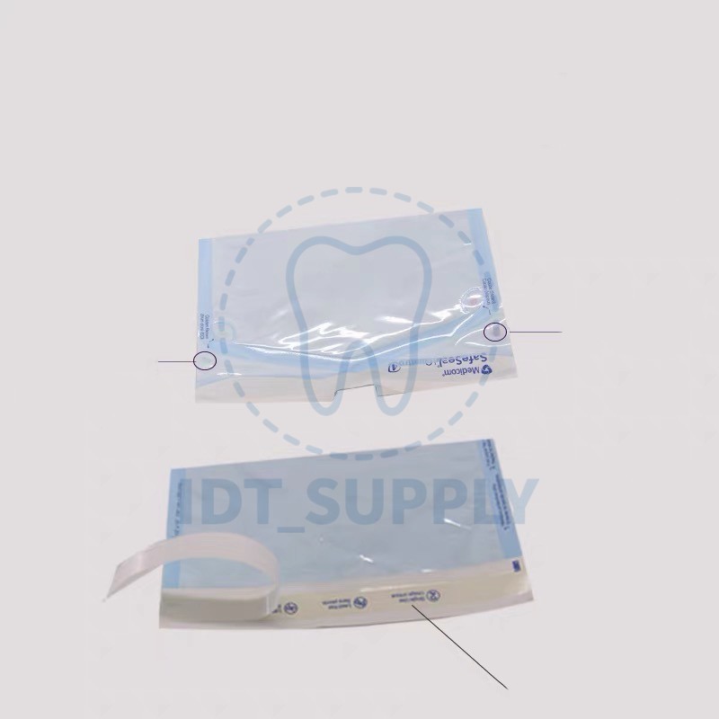 Medicom Self-Seal Sterilization Pouches 200 Pcs 6 Sizes Dental Autoclave Blue