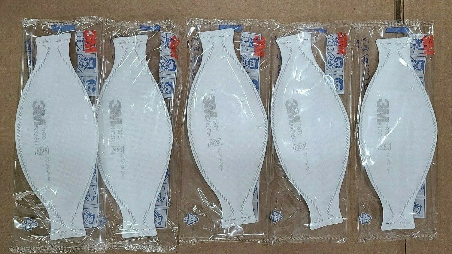Lot of 20 Genuine New 3M N95 1870 Respirator Surgical Face Masks,