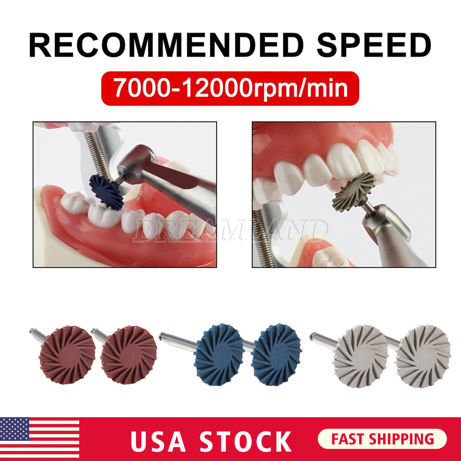 6PCS SKYSEA Dental Composite Polishing Diamond System RA Disc 14mm Wheel