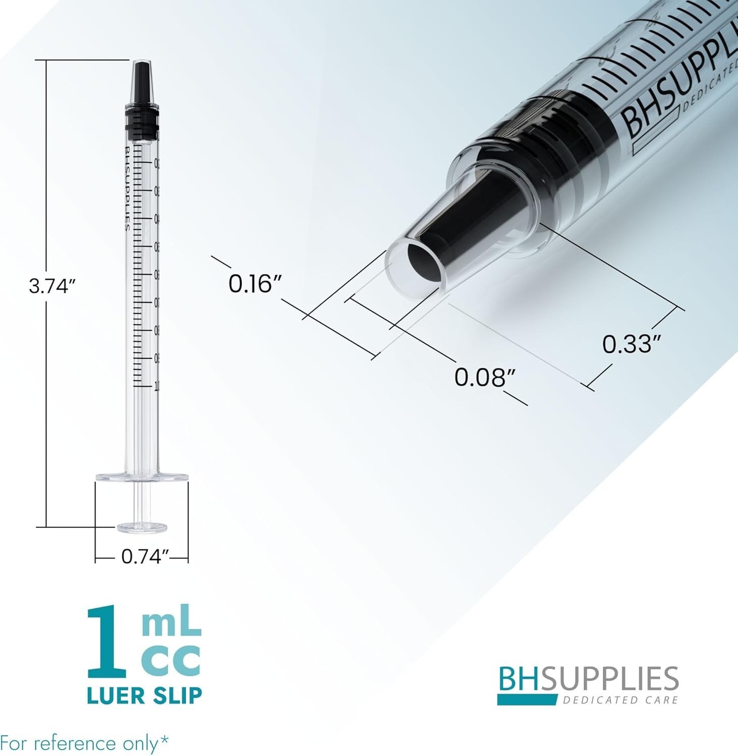 1mL Sterile Syringes with Luer Slip Tip – Pack of 100 for Precise Dispensing