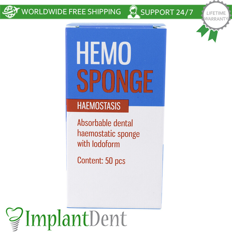 50 Pcs Absorbable Dental Haemostatic Sponge Gelfoam With Iodoform, Dental