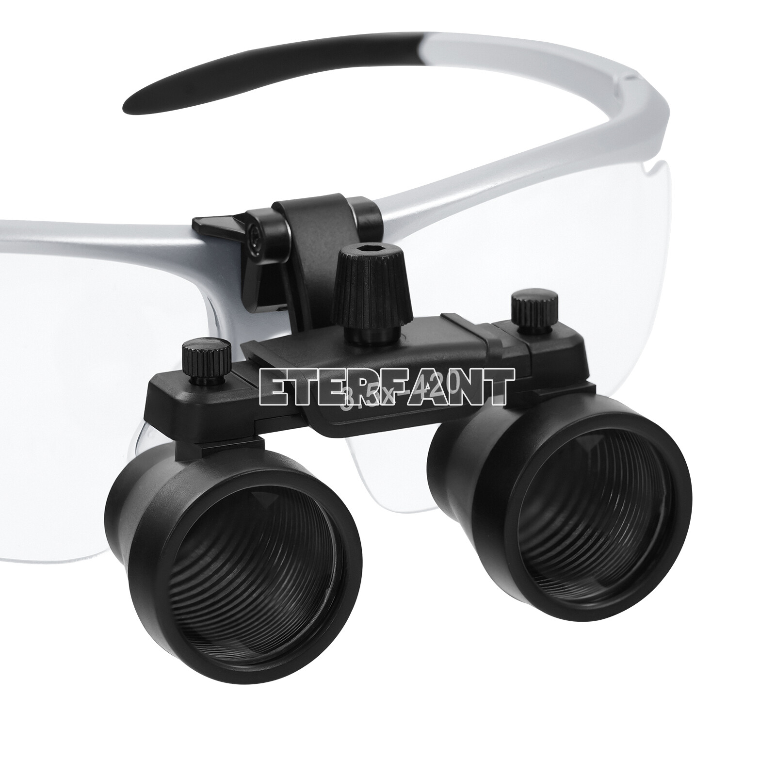 ETERFANT Dental Surgical Binocular Magnifier Loupes High-Definition 3.5X Silver