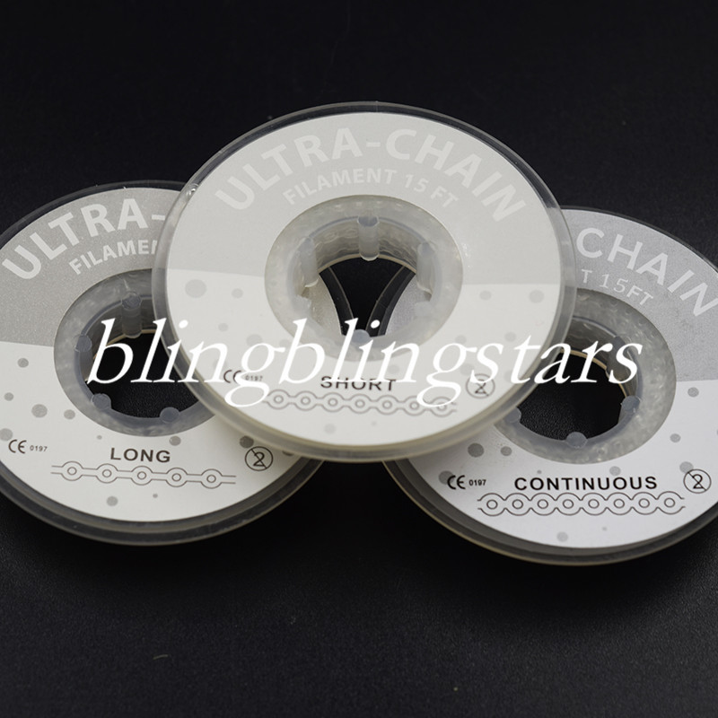 Dental Orthodontic Elastic Power Chain Rubber Band Long/Short/Continuous Clear