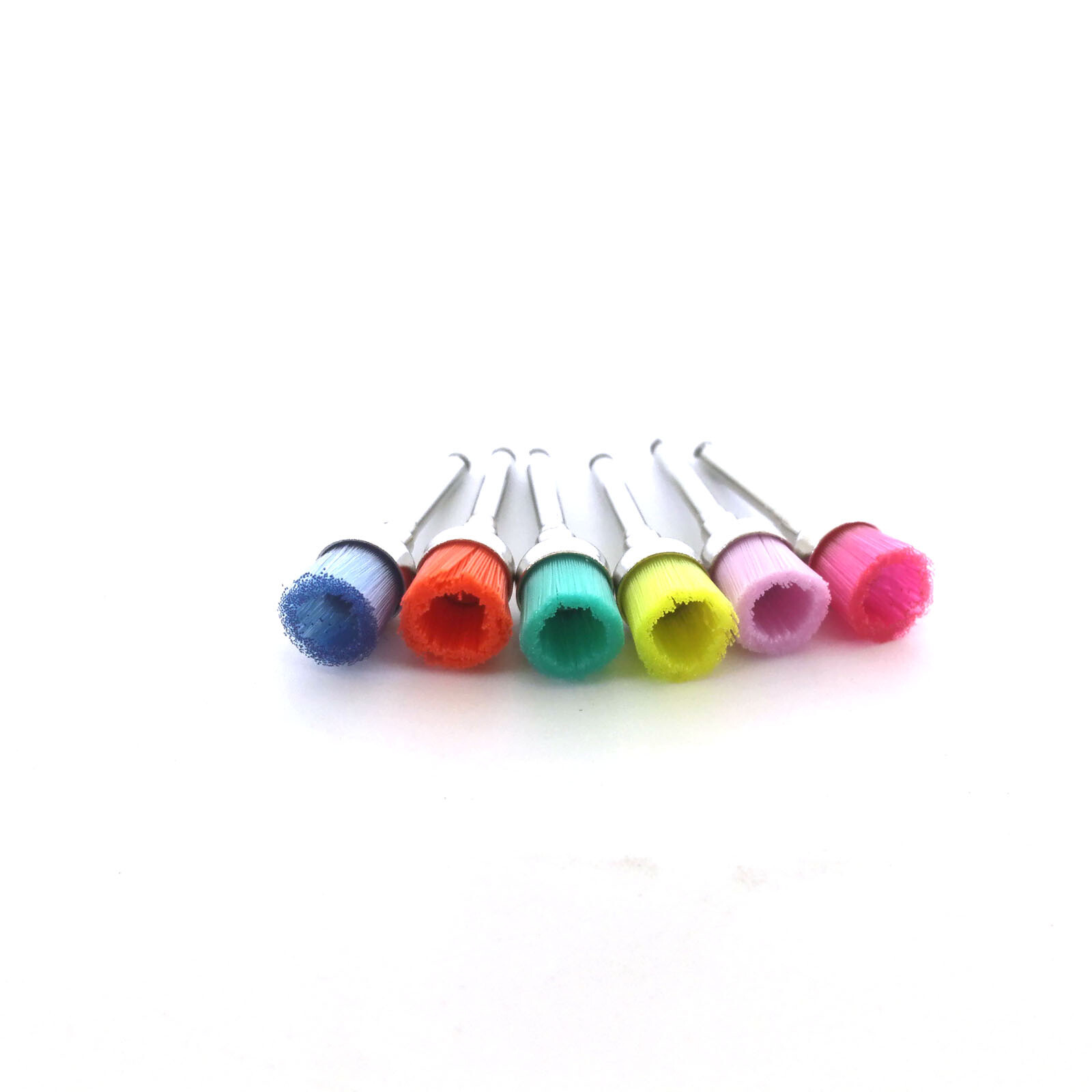 Dental Multi-color Nylon Latch Flat Bowl Buffing Polisher Prophy Cup Bolt Brush