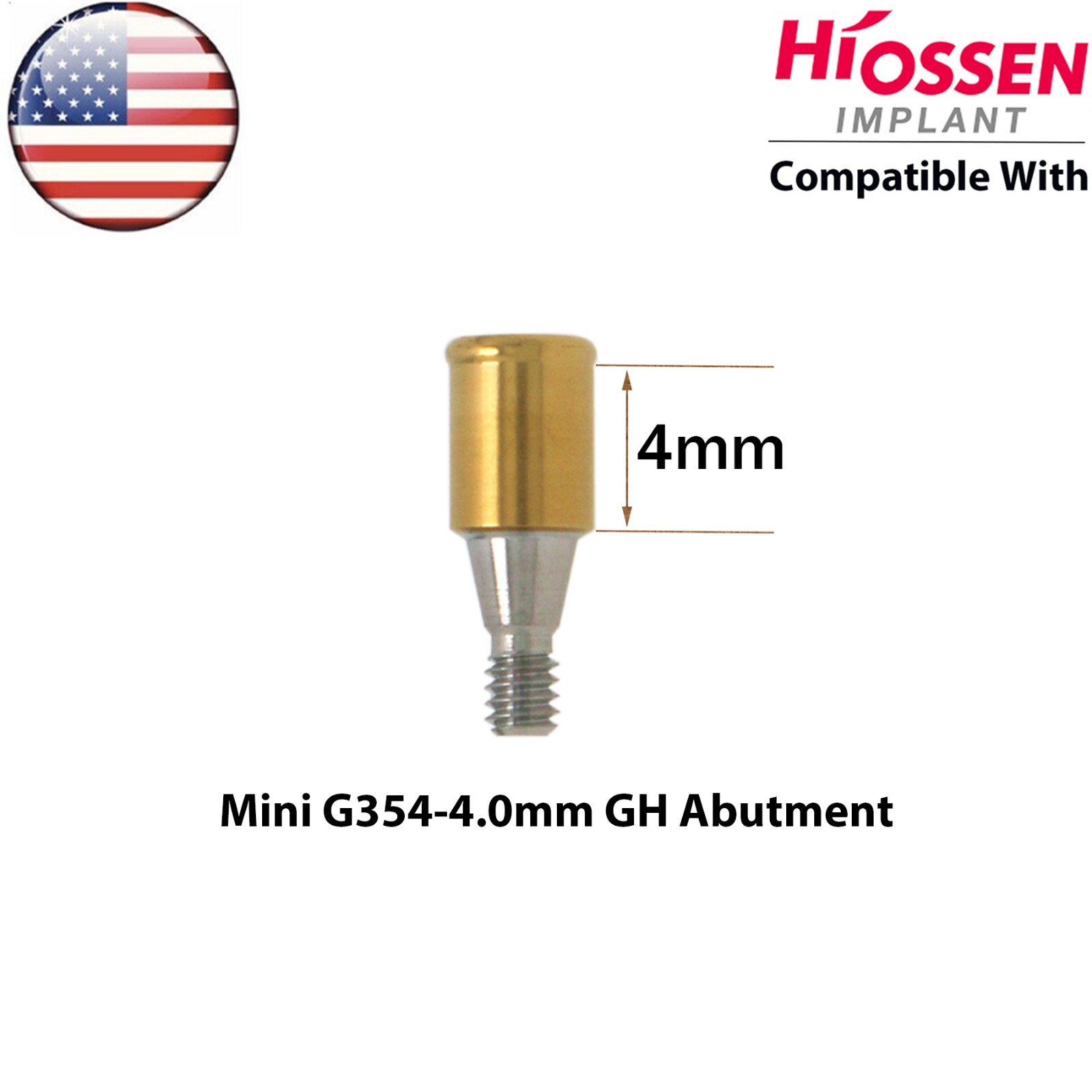 US Overdenture Locator Abutment Mini/Regular Fit Hiossen ET/Osstem TS Platform
