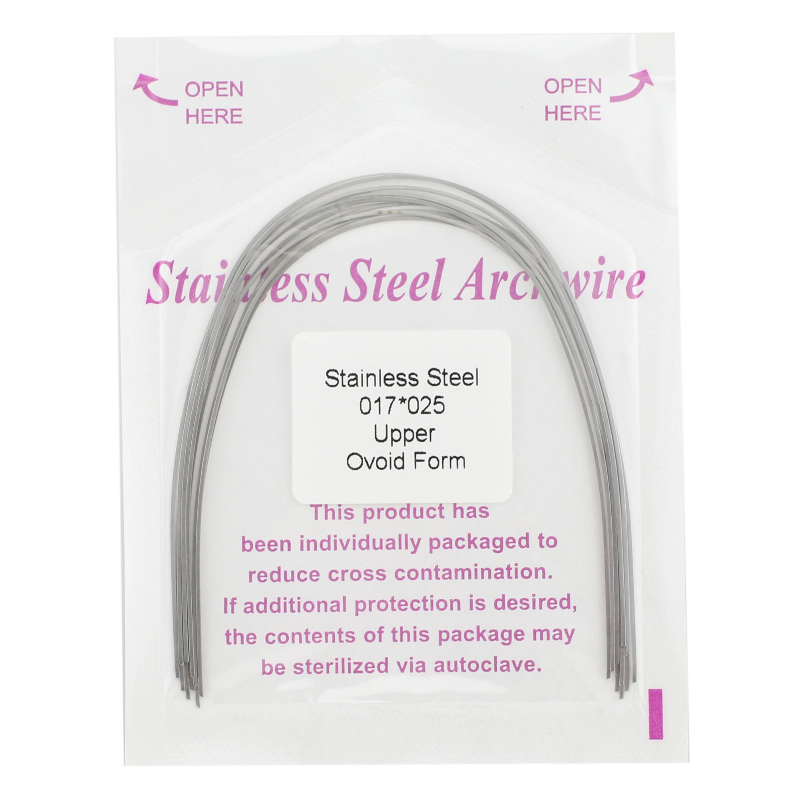100pcs Dental Ortho Arch Wire Natural Niti Stainless S Round Rectangular Ovoid