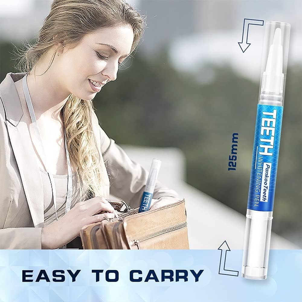 Teeth Whitening Pen 4+1(5 Pack), 70+ Treatments, 0.24 Fl Oz (Pack of 5), Bule