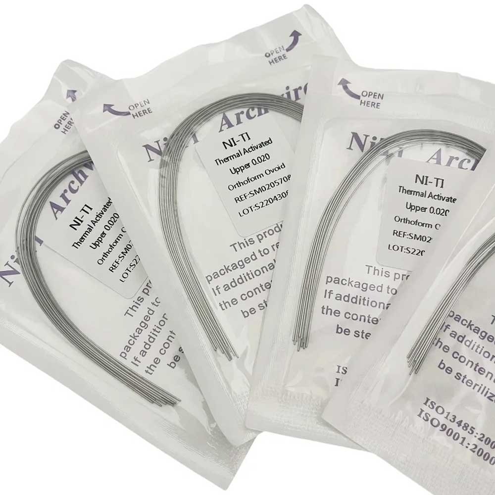 1-200packs Dental Orthodontic Heat Thermal Activated NITI Arch Wires Ovoid Round