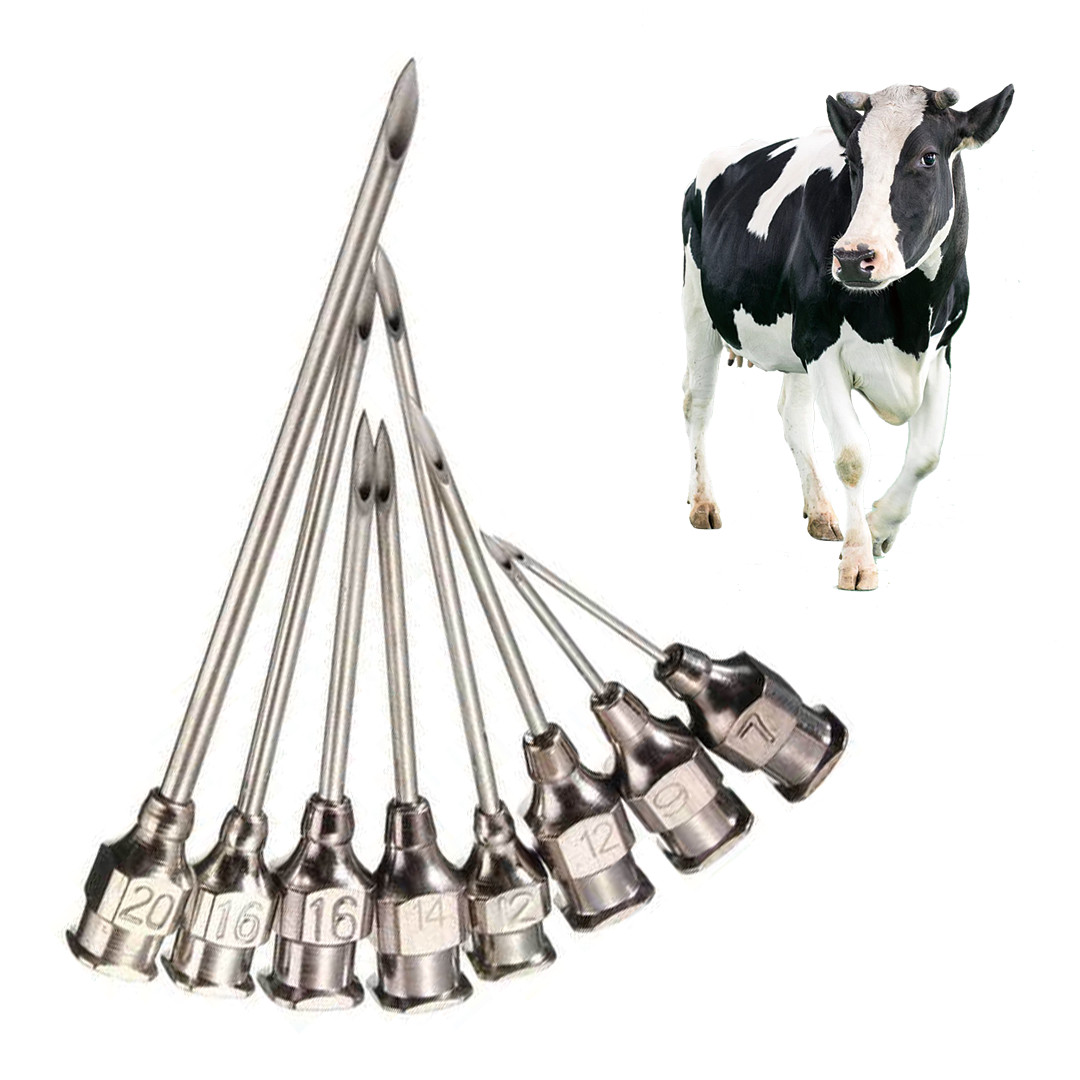 10 Pcs Reusable Veterinary Needle Animal/Pet/Livestock Multiple sizes available