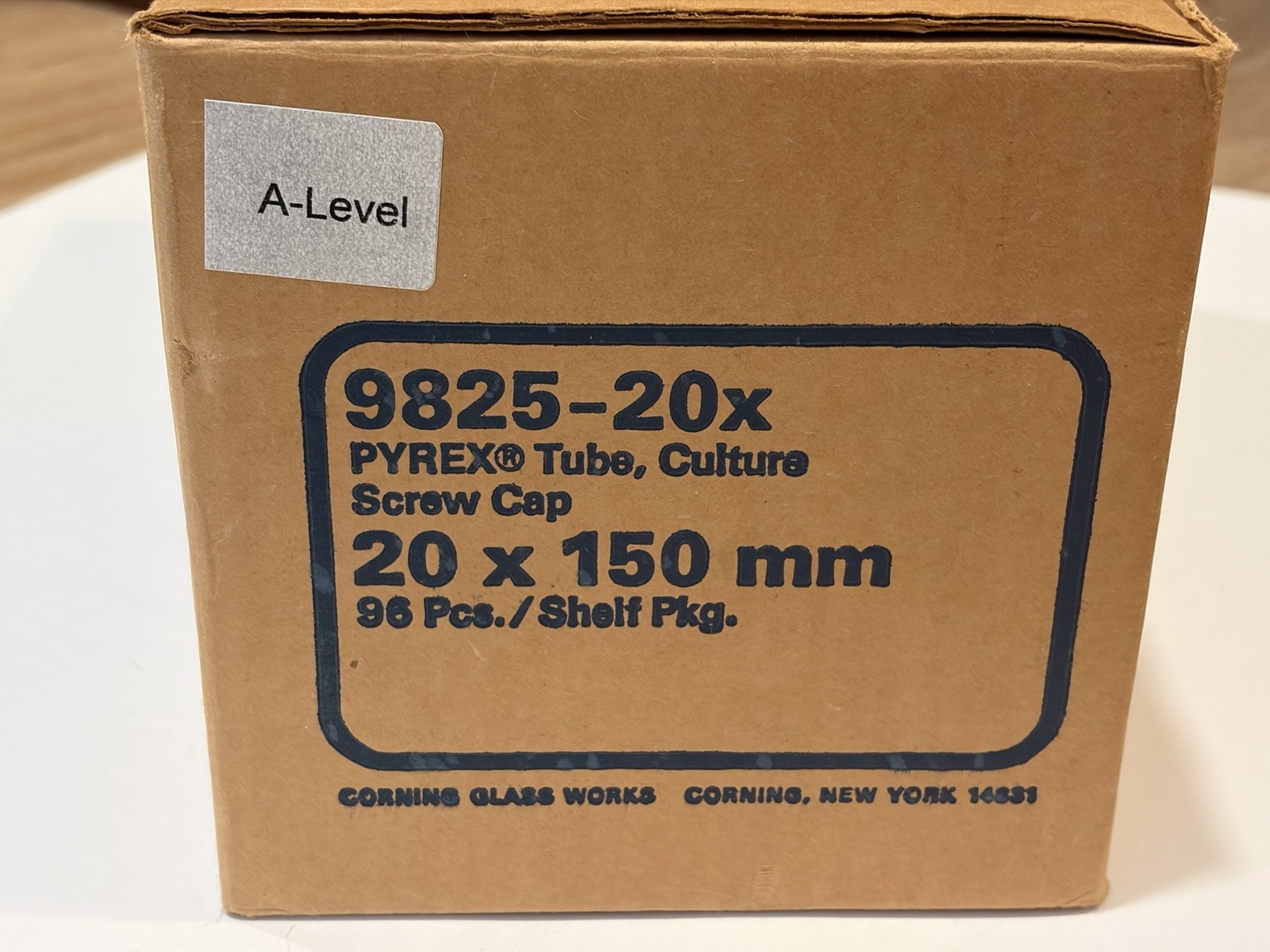 Pyrex Tube Culture/ Screw Cap 96 Pcs. 20 X 150mm A- Level NEW9825-20X