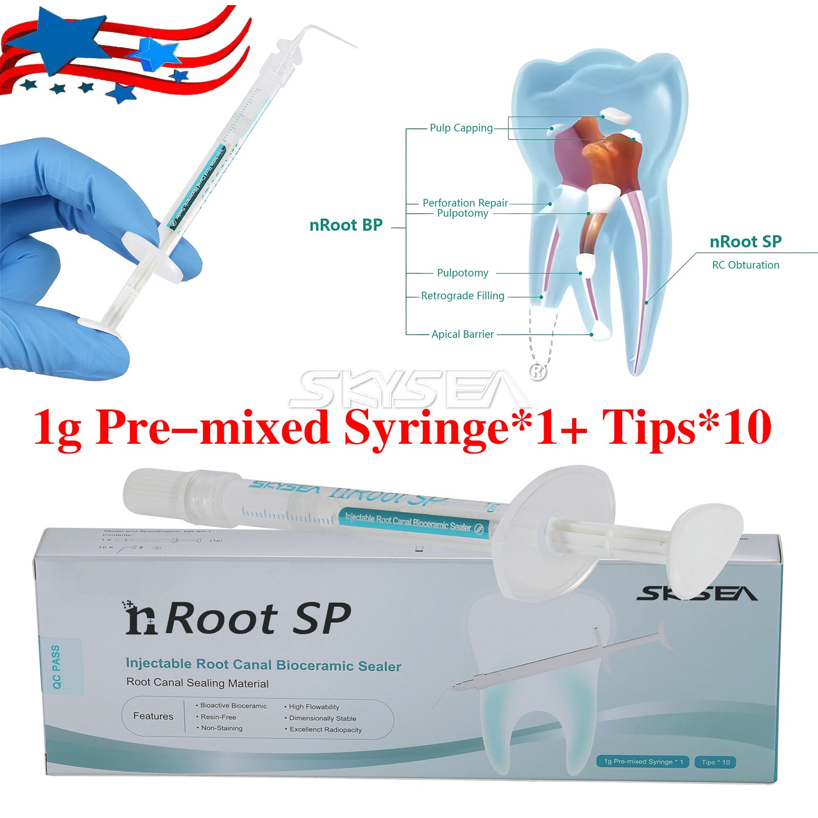 1g Material de Sellado para Endodoncia Injectable Biocerámico dentist