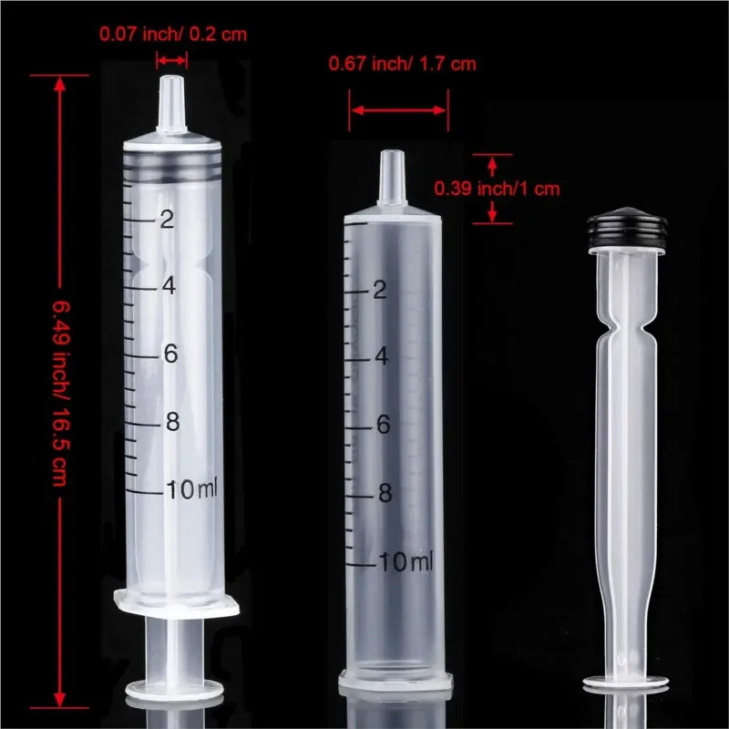 Plastic Syringes 10Ml without Needle Glue Nutrient Measuring Industrial Veterina