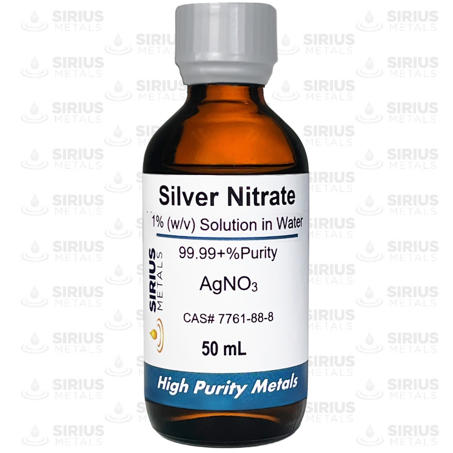 Silver Nitrate Solution (CAS# 7761-88-8) – 1.0% as AgNO3, 0.635% as Ag – 50 mL