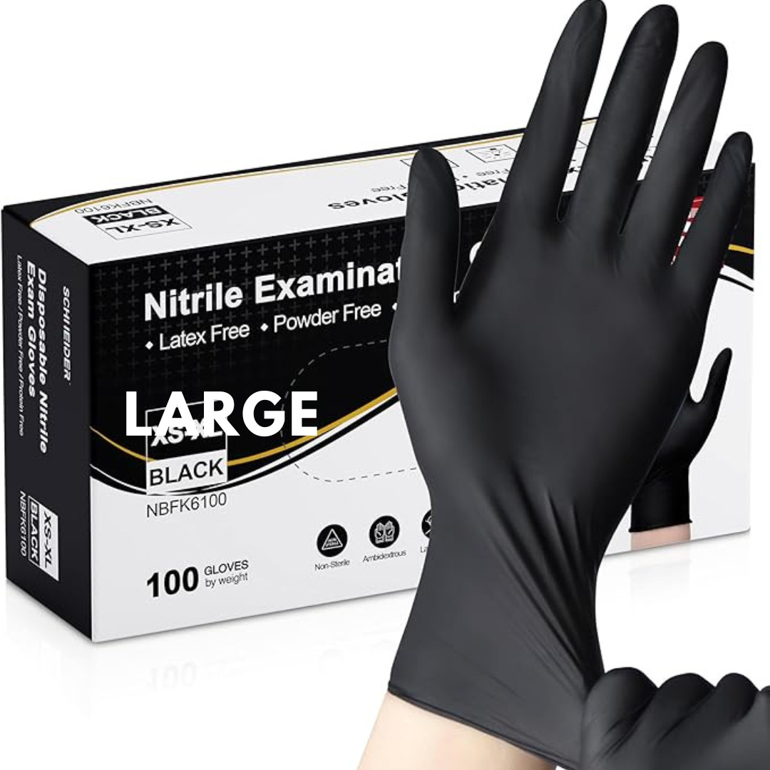 2x 100 Schneider Nitrile Exam Gloves, 5 Mil Thick Gloves Latex & Powder free