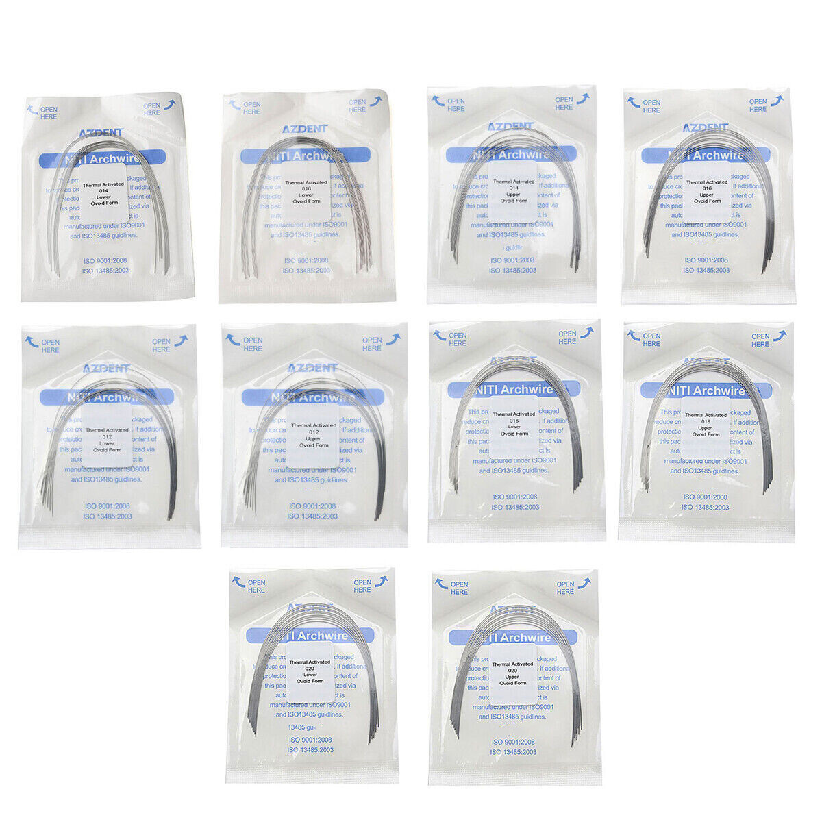 Dental Ortho Super Elastic Niti Arch Wire Round Ovoid Form for Bracket Braces CE