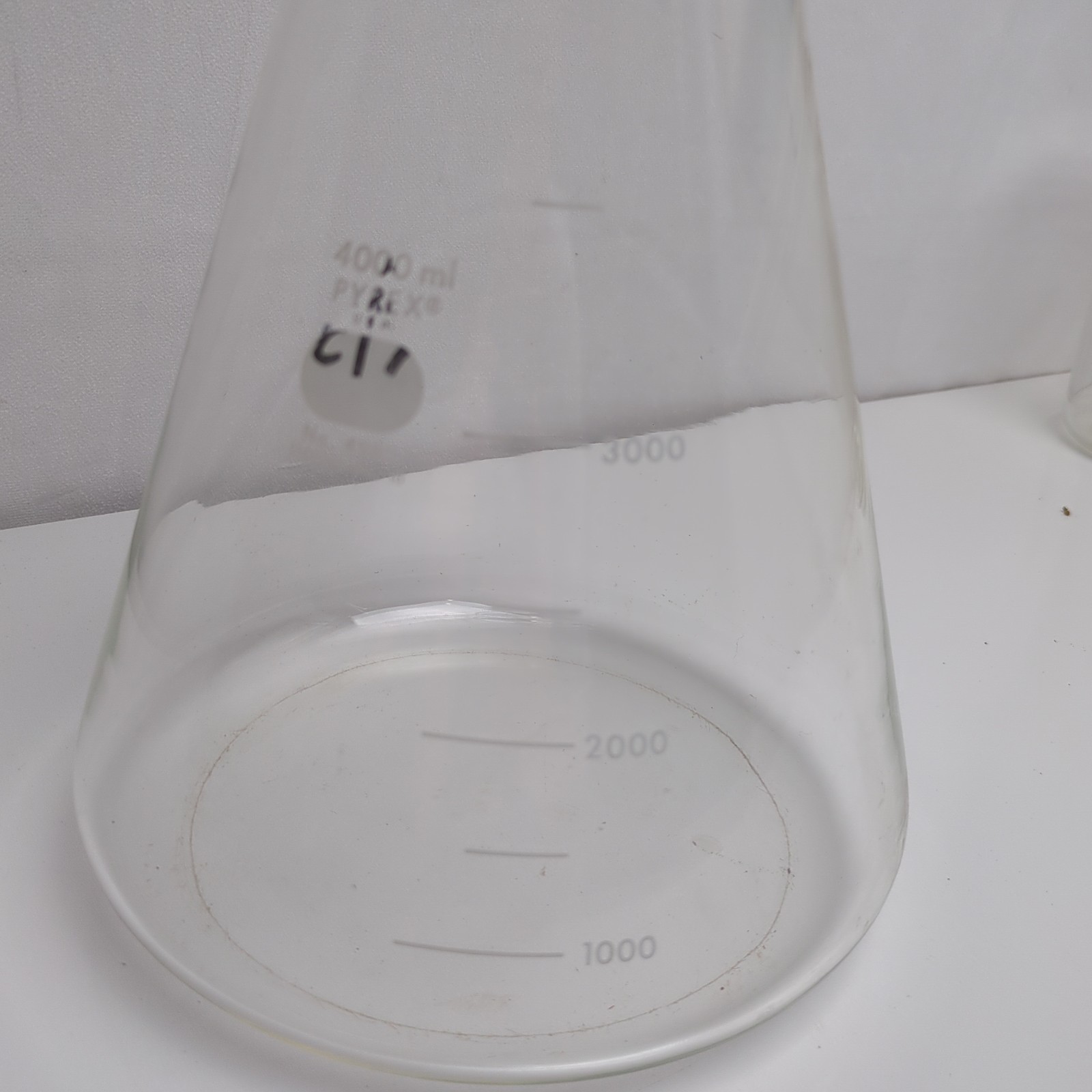 Corning Pyrex 4980-4L 4000ml Erlenmeyer Flask Heavy