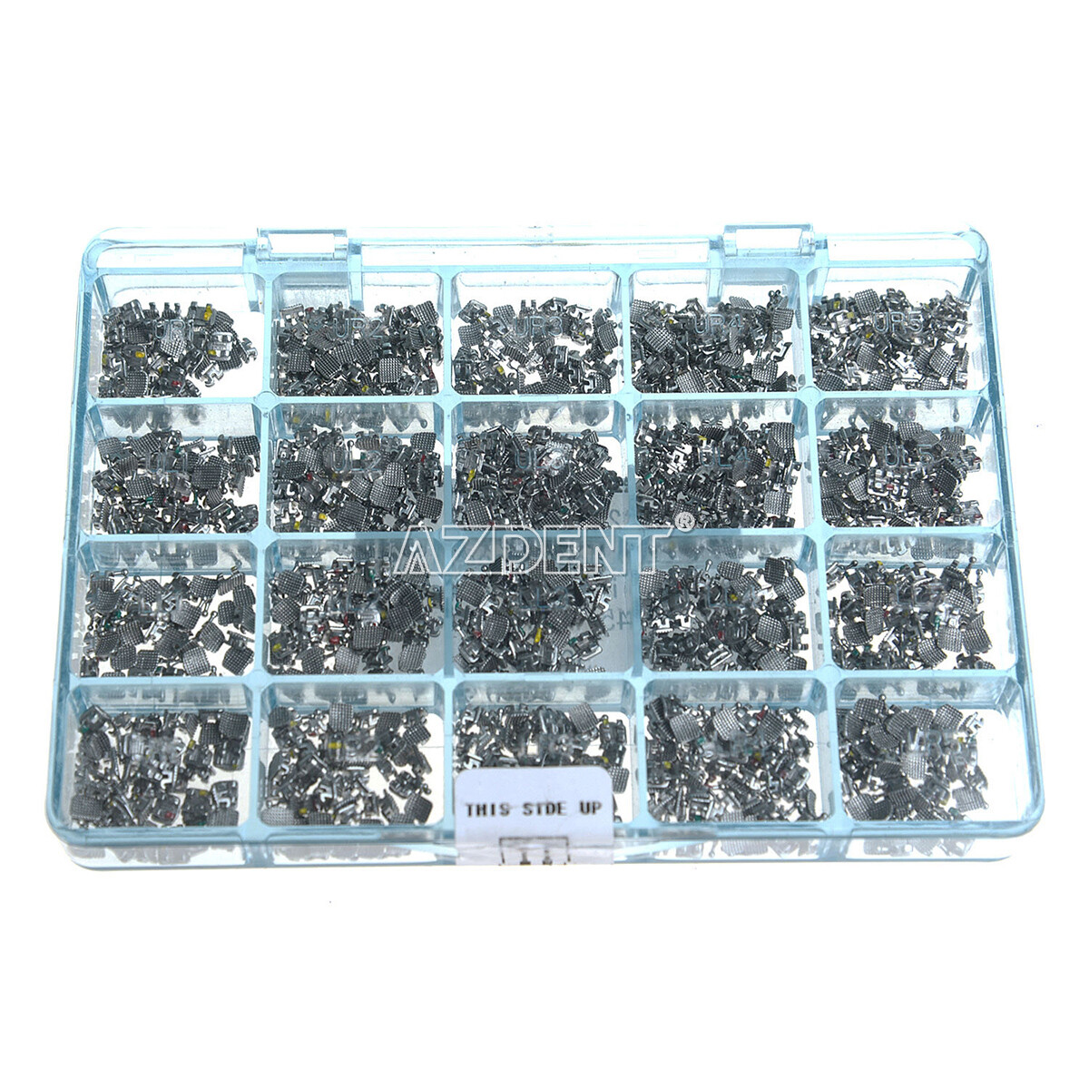 50 Sets Dental Ortho MIM Monoblock Brackets Mini MBT/Roth.022 Hooks 345 AZDENT