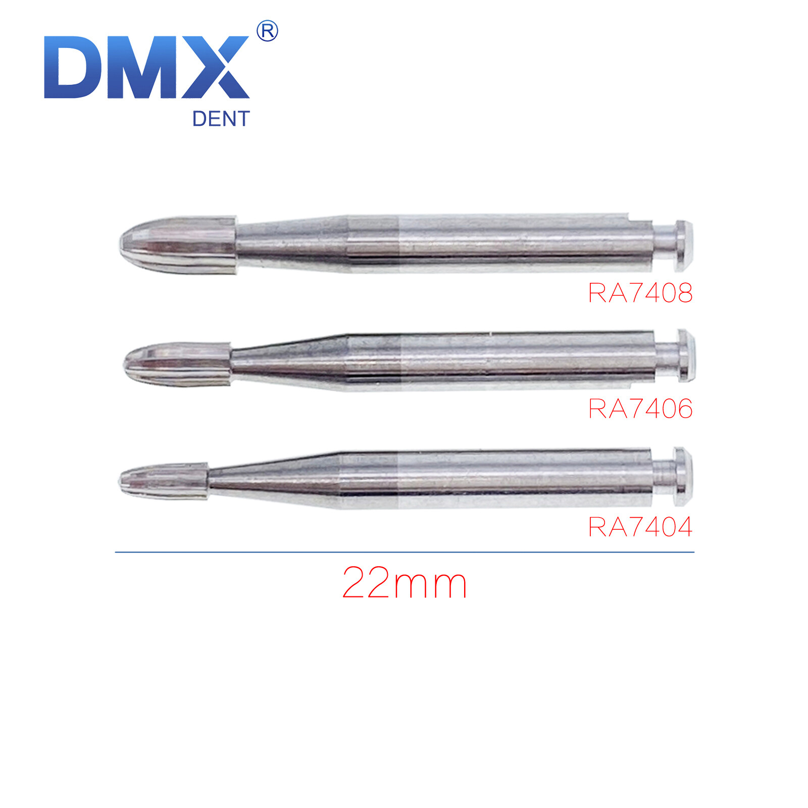 Dental Carbide Burs Trimming & Finishing Egg Football FG/RA 7404 7406 7408