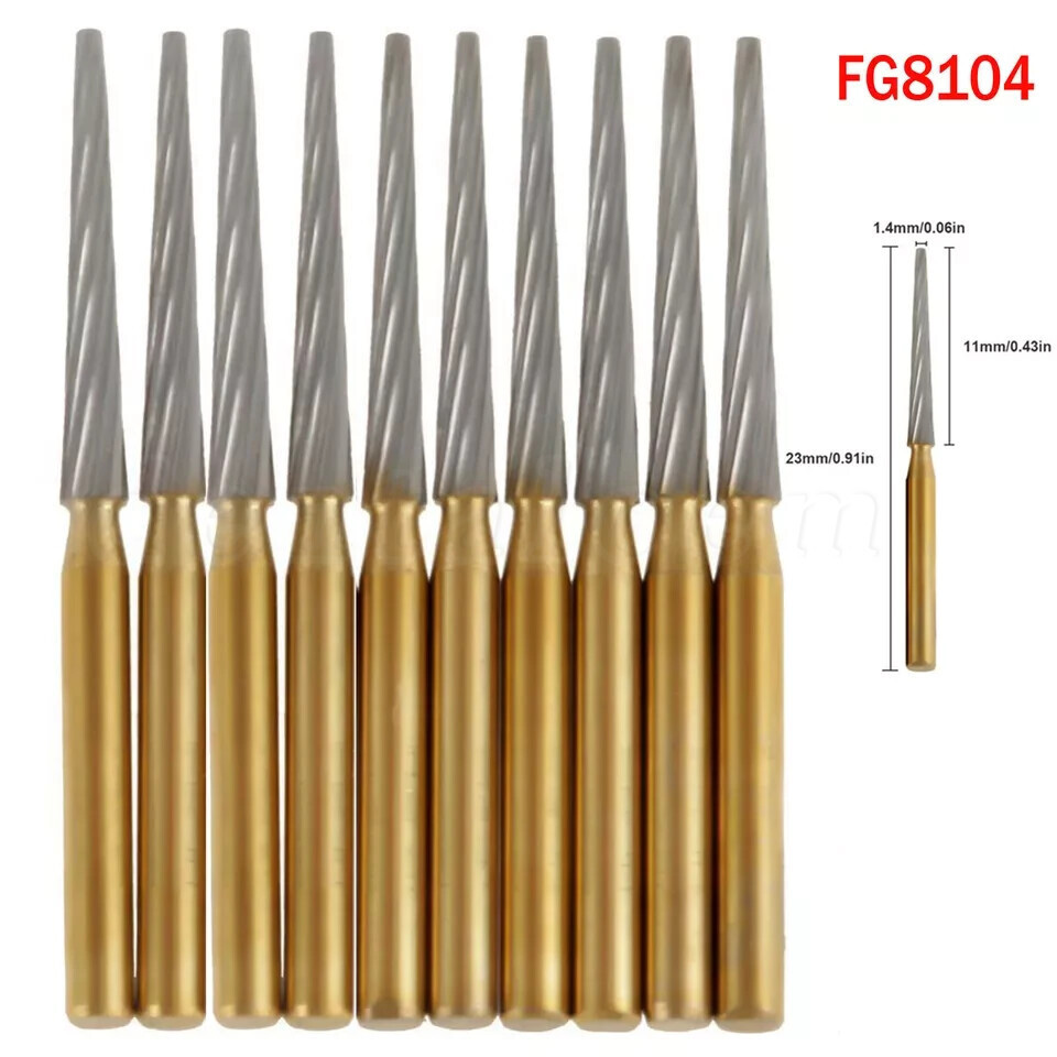 Dental Carbide Burs FG Gold Trimming & Finishing FG7404/7406/7408/7901/7902/7903