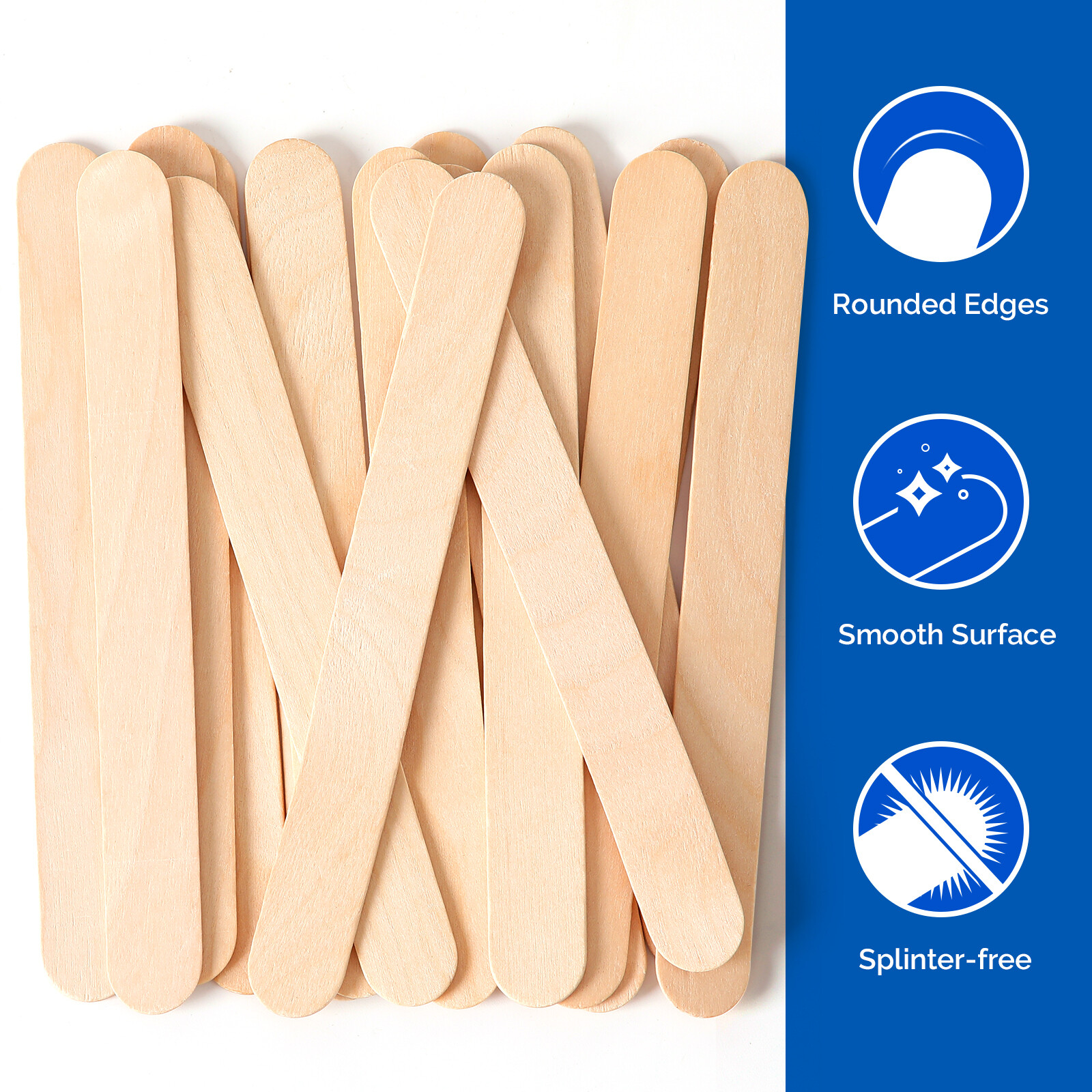 5000pcs 6 Inch Wood Tongue Depressors Non-Sterile Waxing Spatula Wax Stick Craft
