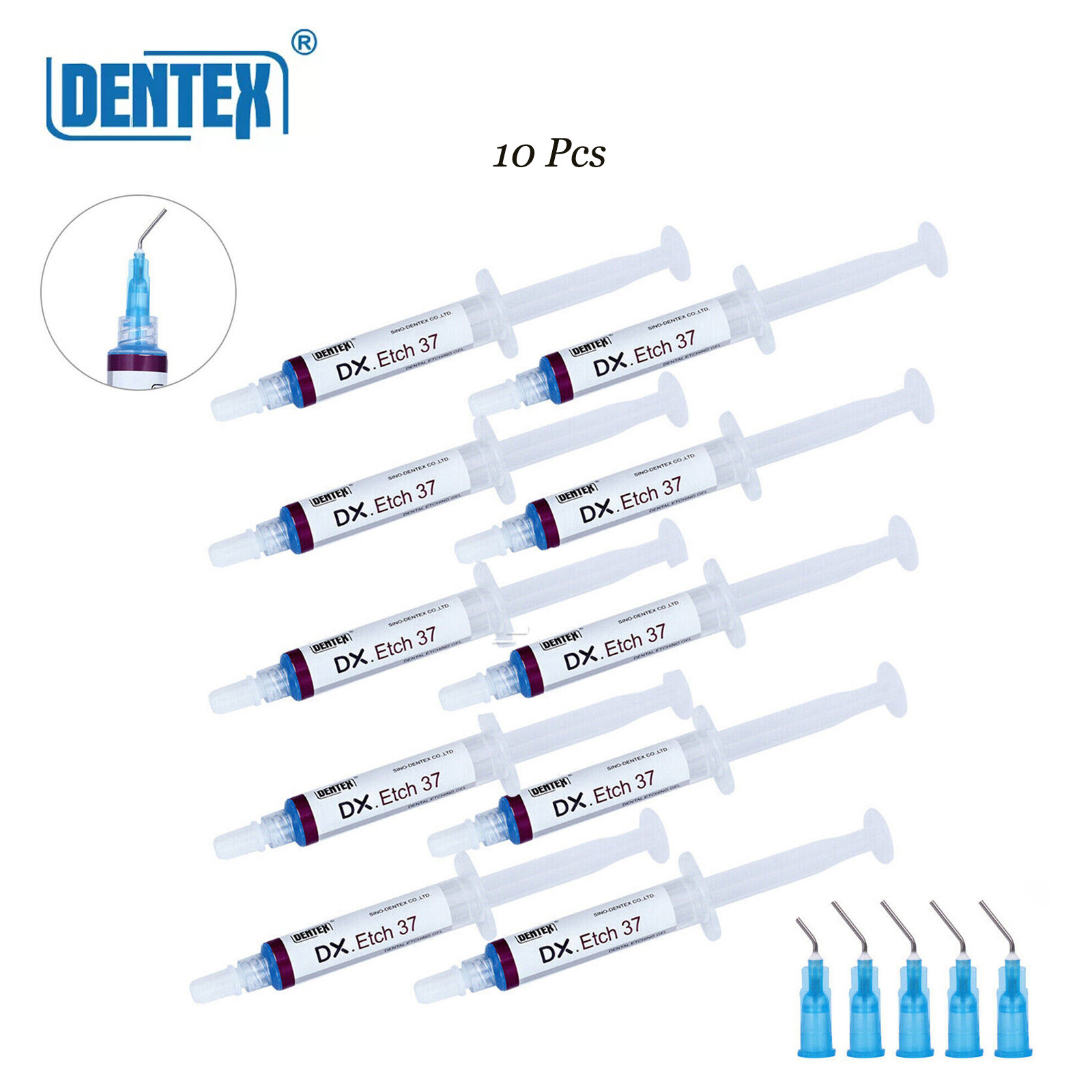 Dentex Dental Acid Etching Gel 37% 5 ml/syringe DX Etch 37