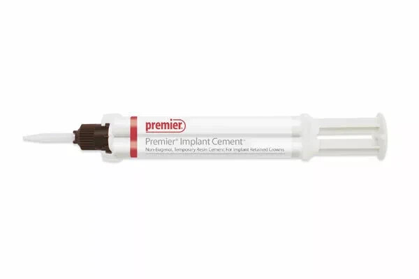 Premier Dental Implant Cement For Implant Retained crowns -5 mL Syringe + 8 Tips