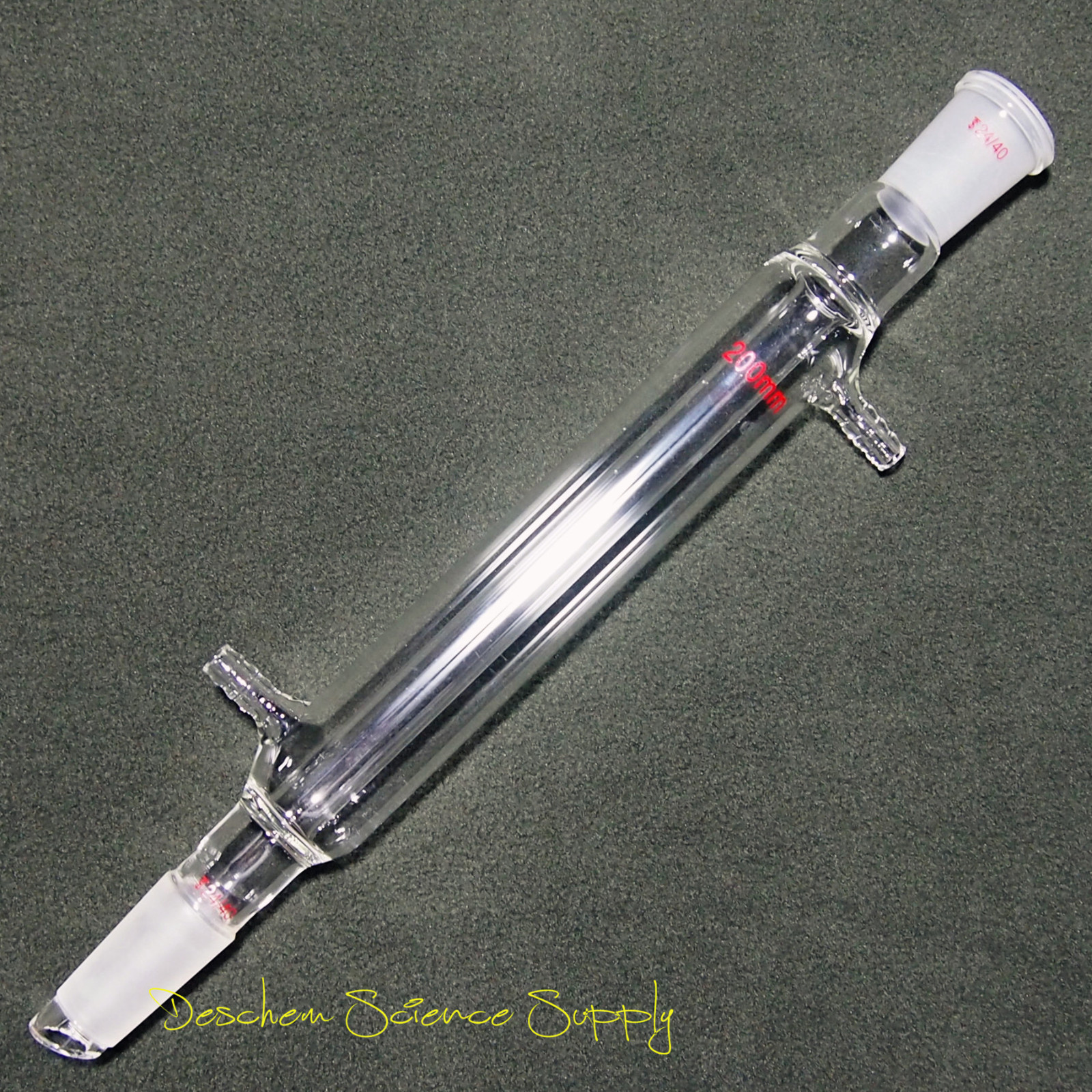Deschem 200mm 24/40 Glass Liebig Condenser Lab Chemistry Disllation Column