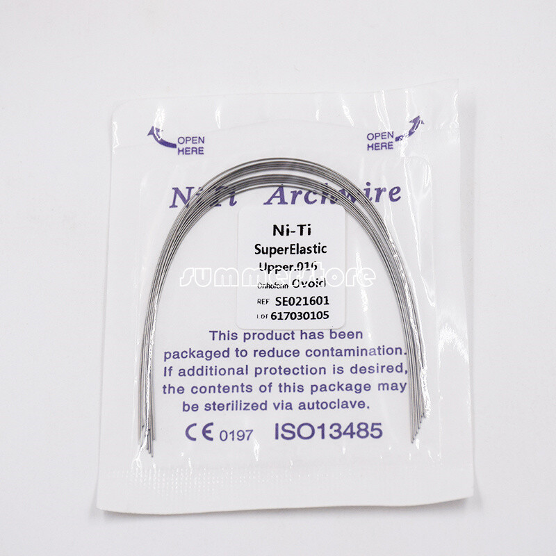 50 Packs Dental Orthodontic Niti Arch Wire Super Elastic Round Ovoid Mixed Sizes