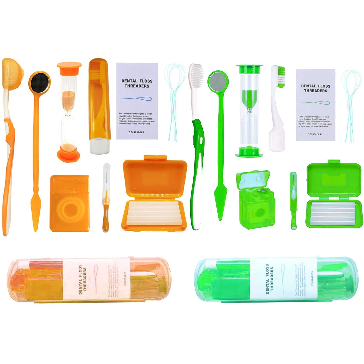 smillsu 2 x Portable Orthodontic Oral Care Kit, Travel 1 Count (Pack of 1)