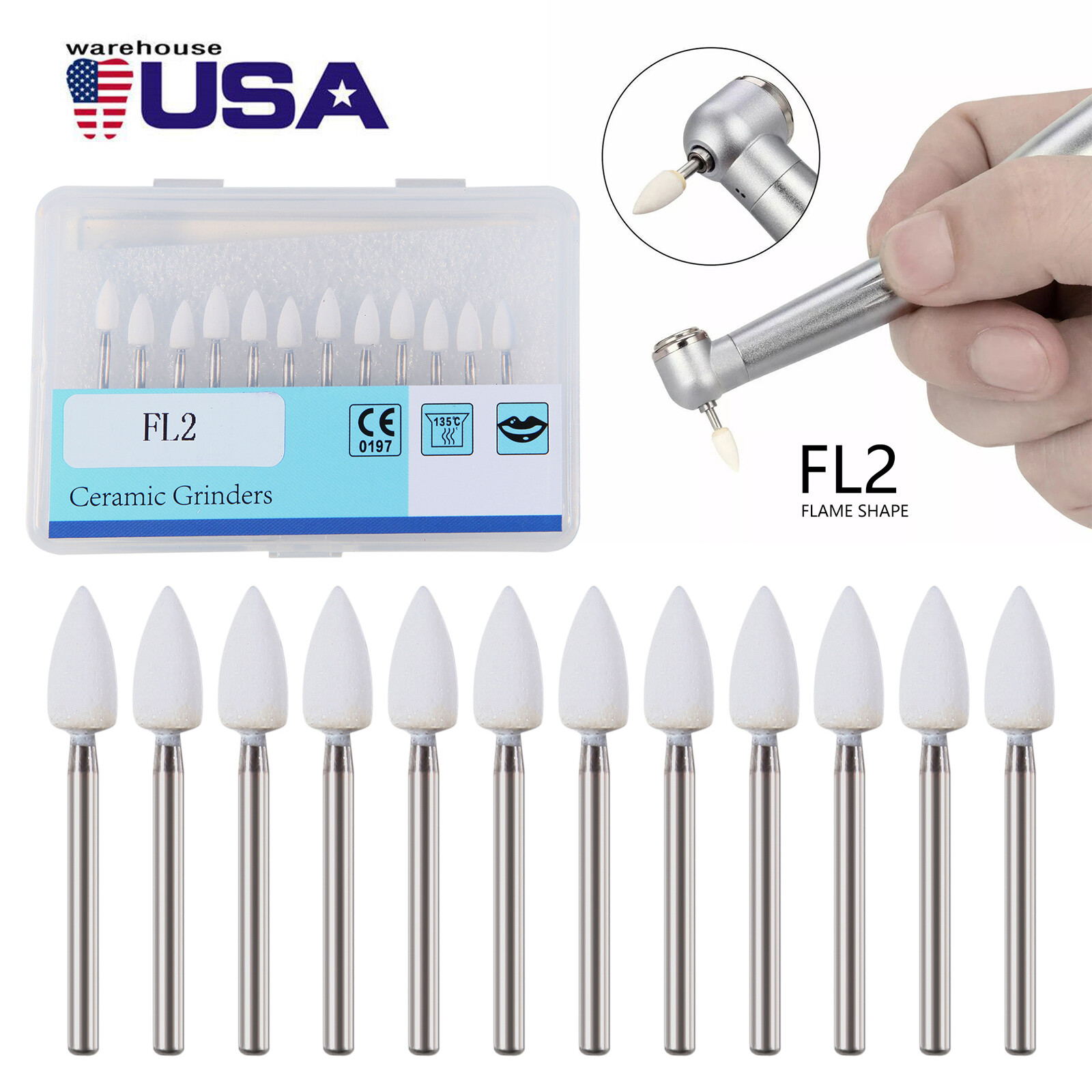 Dental Air Polisher Flow Teeth Polishing Handpiece Hygiene Prophy Jet 4Hole &Tip