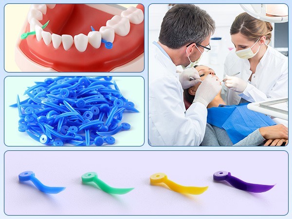 JMU Dental Disposable Dental Colorful Plastic Wedges with hole 100pcs/box