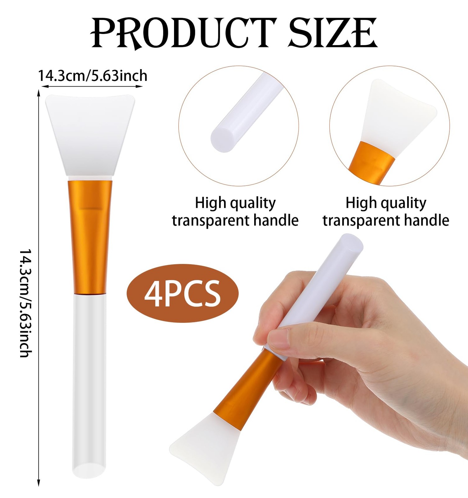4 Pcs Silicone Face Mask Brush Applicator, Applicator Tool for White
