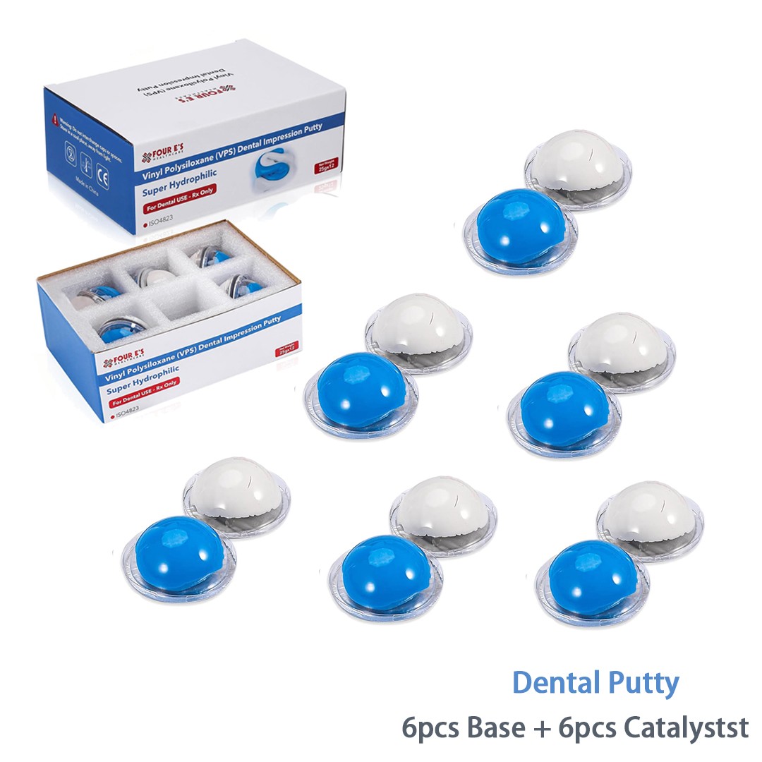 Dental Putty Fast Set VPS Dental Impression Material (400g Base & 400g Catalyst)