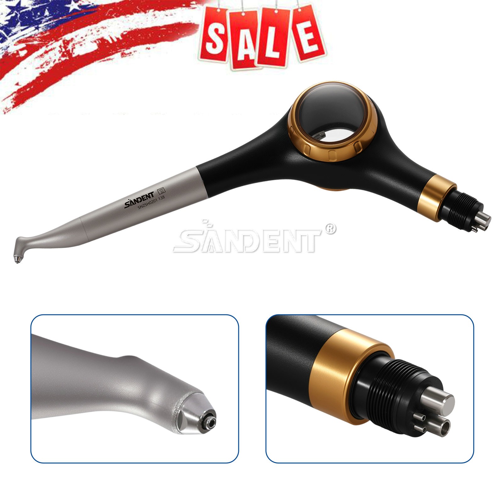 SANDENT Dental Air Polisher Supragingival Handpiece dt