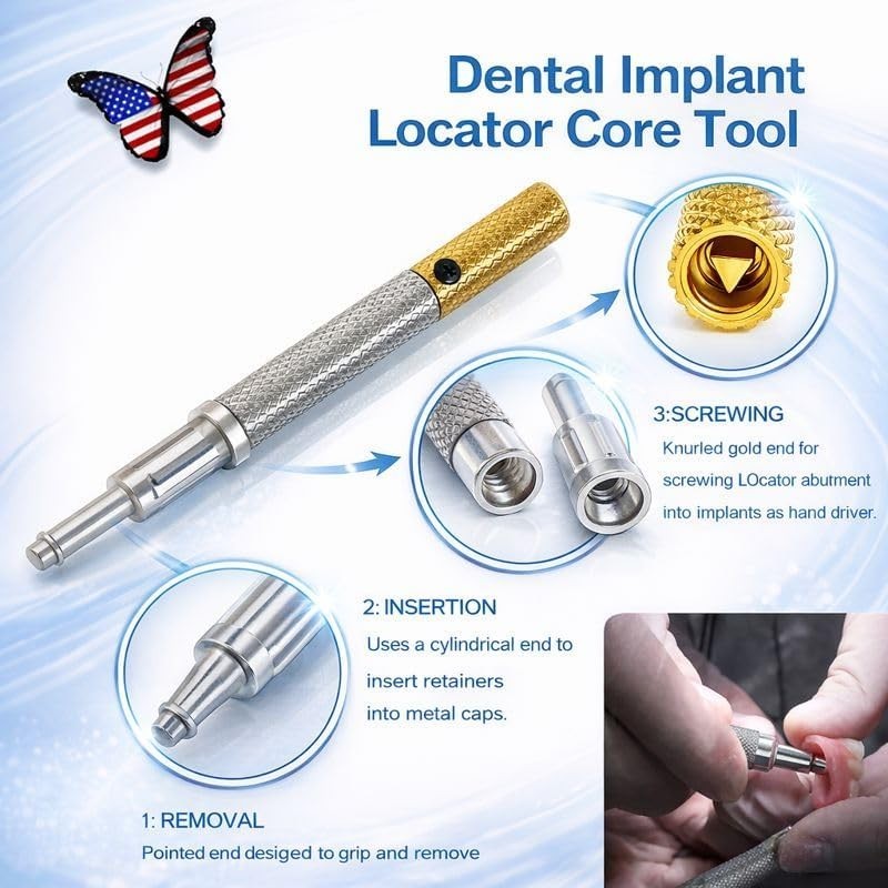 US Dental Novaloc & Locator Core Tool Mounting & Demounting Instrument Retention