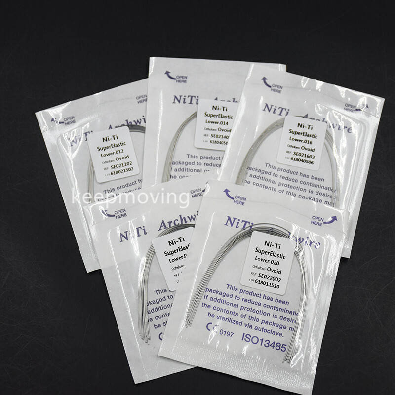50 Packs Orthodontic Arch Wire Bracket Round Niti Super Elastic Natural Ovoid
