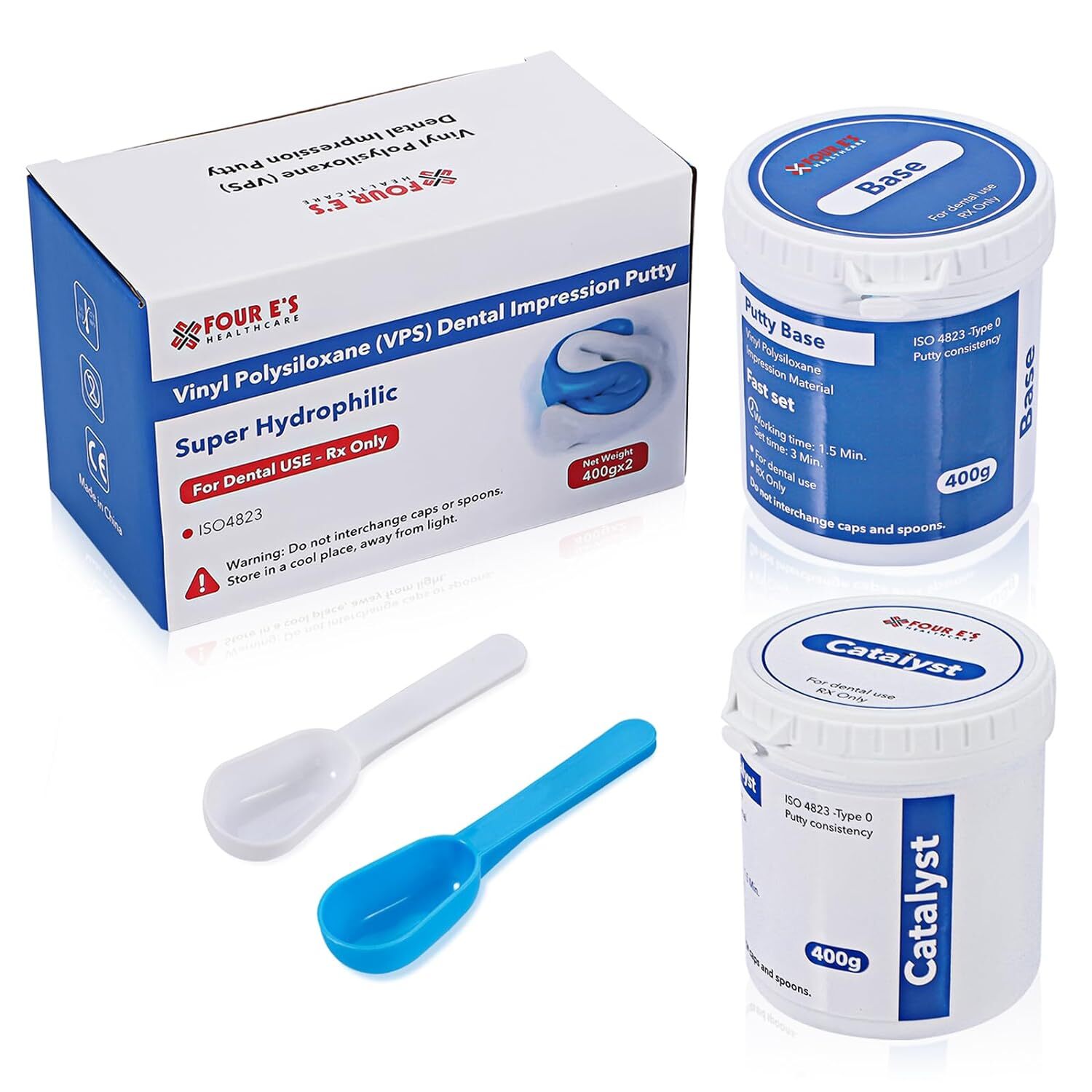 Dental Putty Fast Set PVS VPS Impression Material Silicon Hydrophilic 2x 400g US