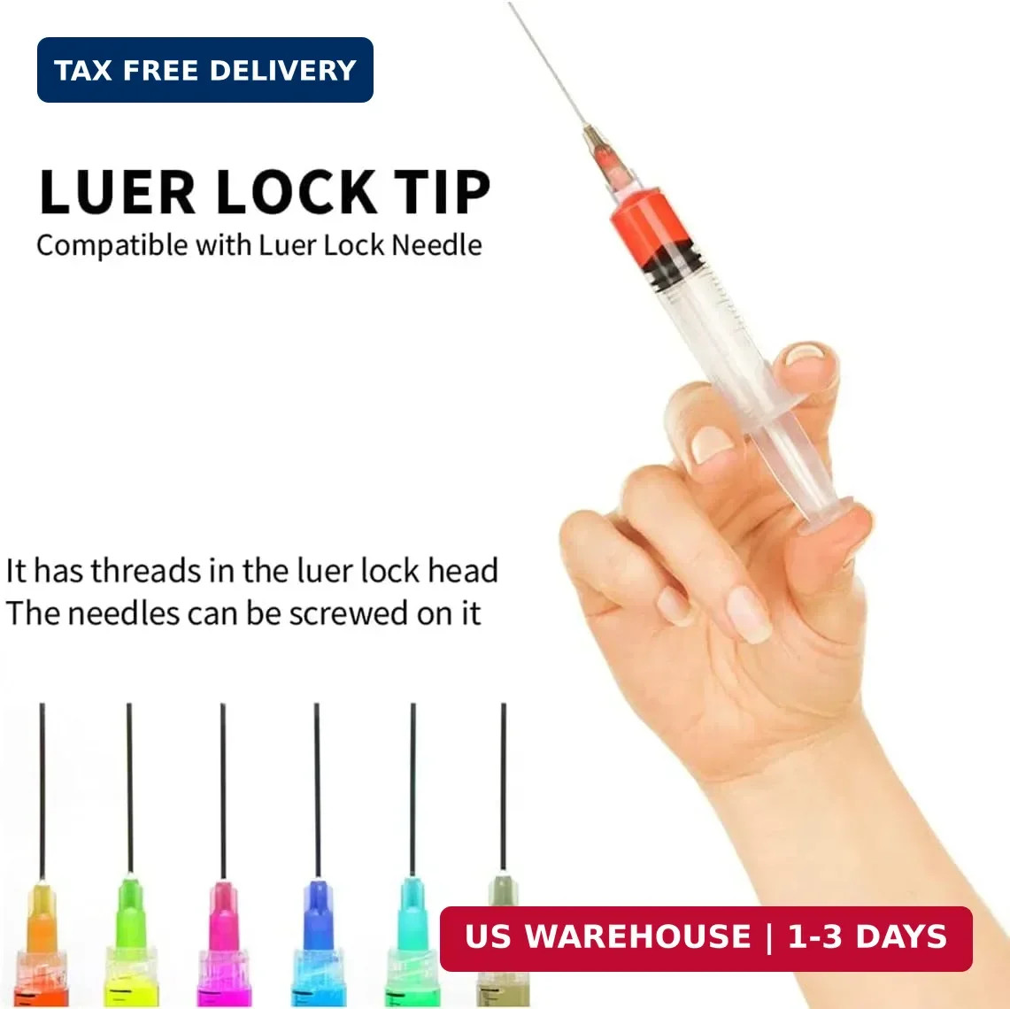 52 Pcs – 5ml 10ml 20ml Syringes with 14ga, 20ga,21ga, 23ga Blunt Tip Needles Wit