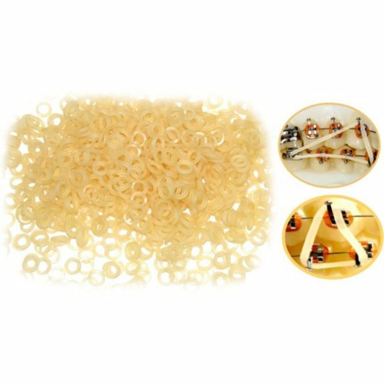 10x Dental Orthodontic Intraoral Latex Elastics Rubber Teeth Chipmunk Ø1/8″