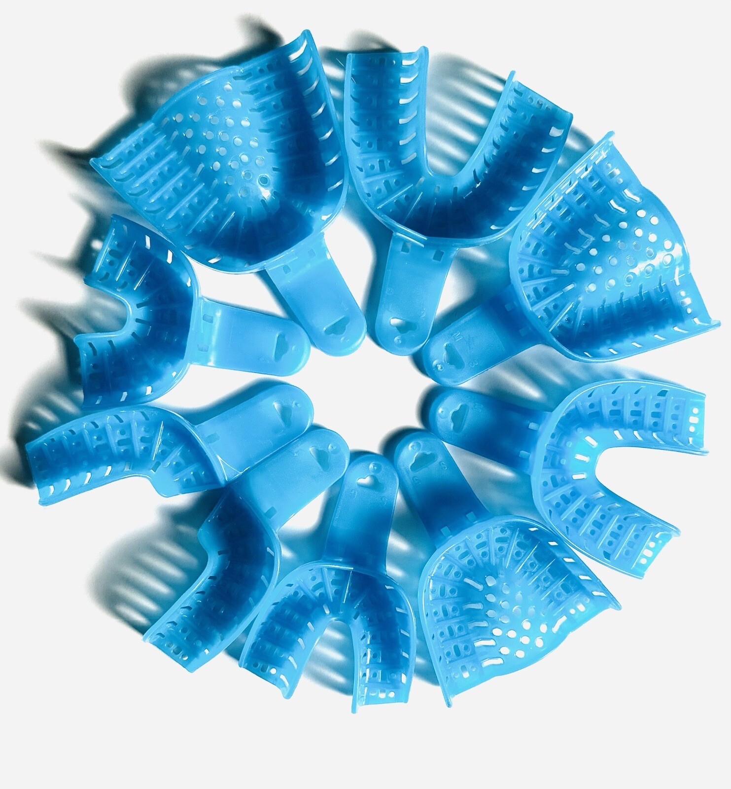 Dental Disposable Impression Trays Perforated Autoclavable Size 1-9