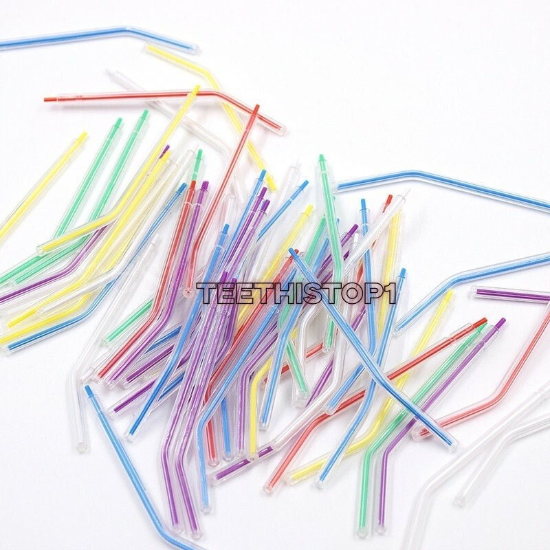Dental Colorful Disposable 3-Way Air Water Syringe Triple Spray Nozzles Tips