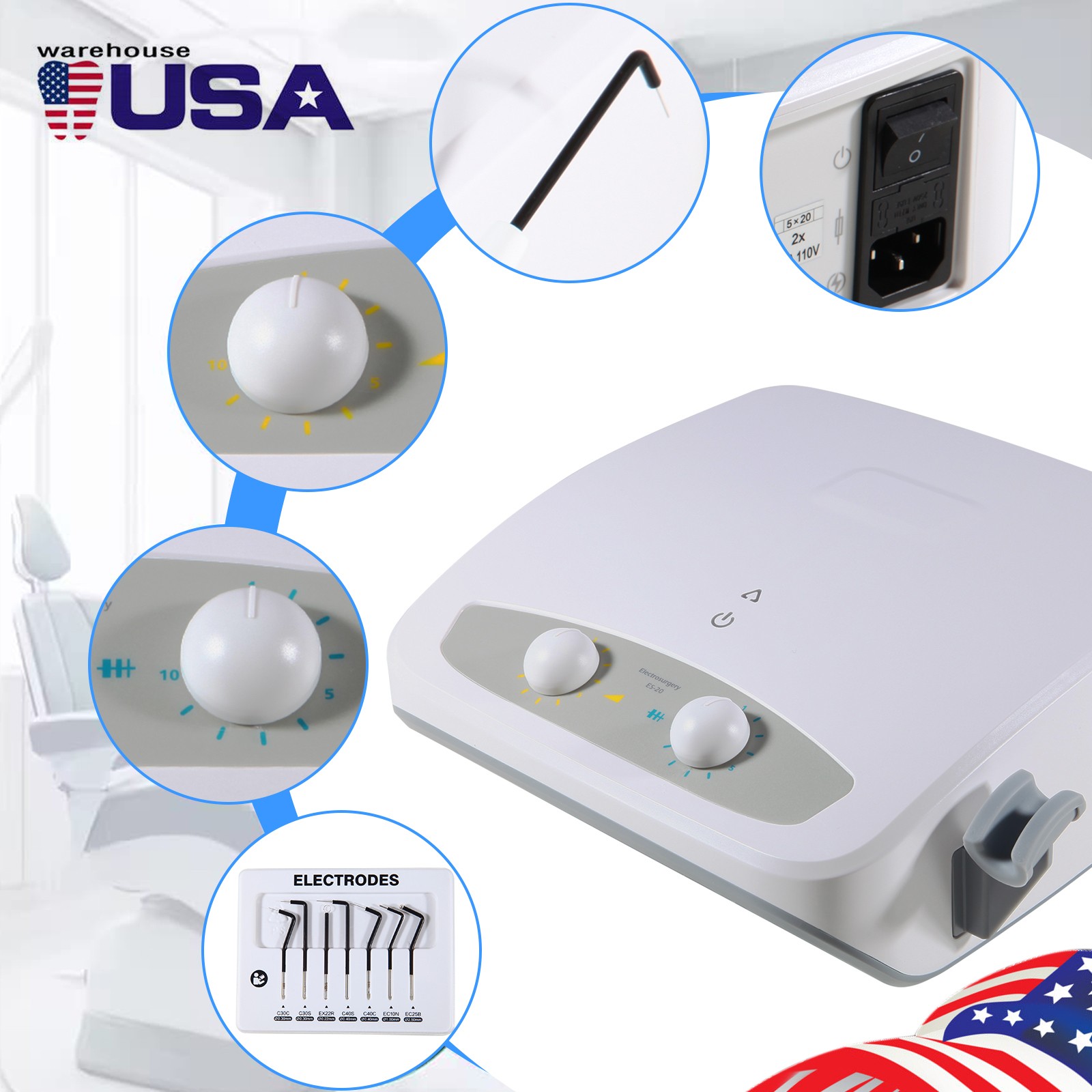 Dental Occlusal Mirror Fog Free LED Intra Oral Photo System 3*Mirrors Anti-Fog