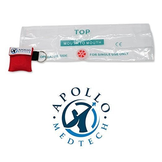 12 pack – Key Ring CPR Mask – Emergency Face Shield with One-way Valve