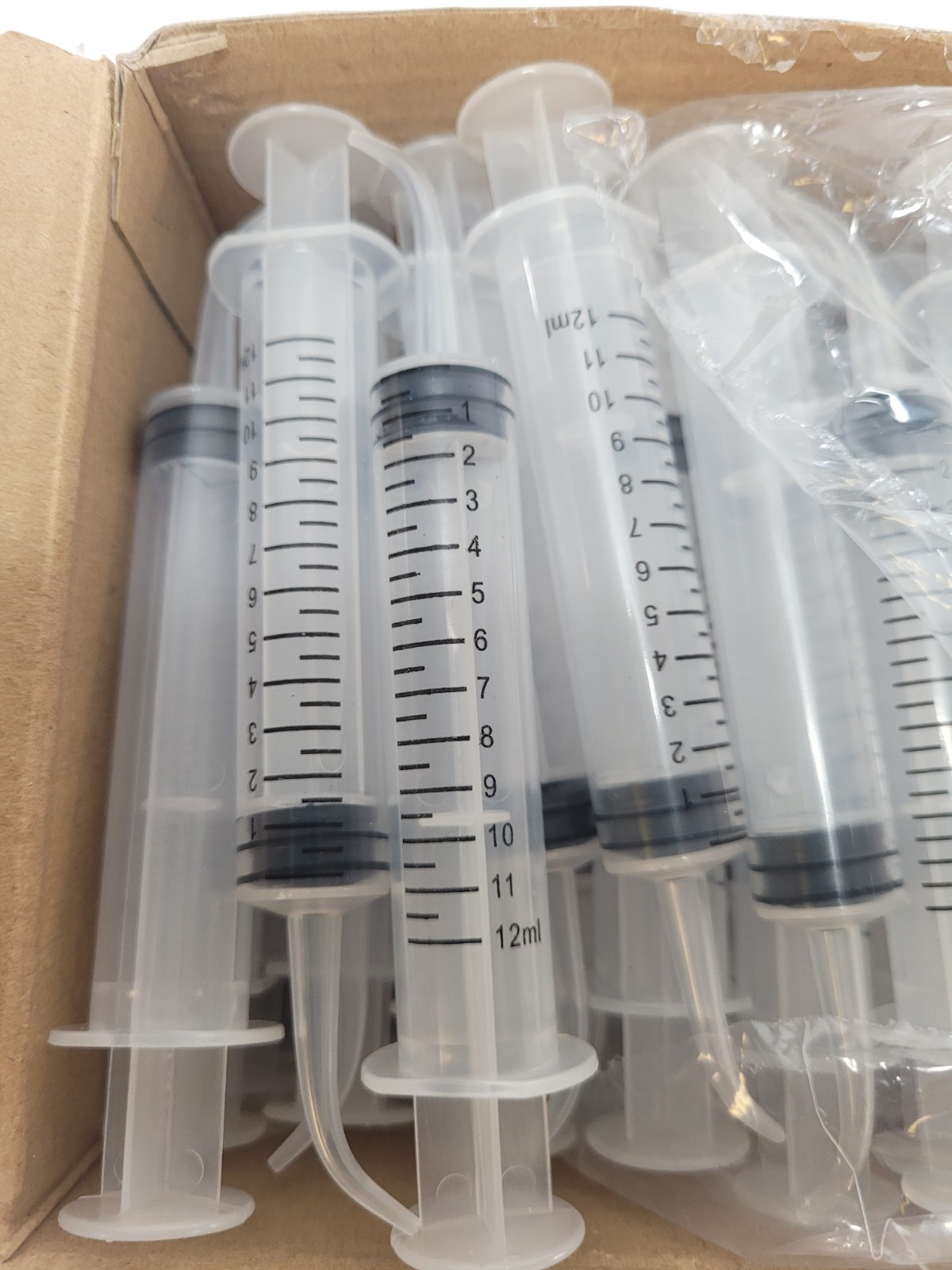 Zhengmy 12ml Dental Irrigation Syringes with Capacity Scale 100 Pack