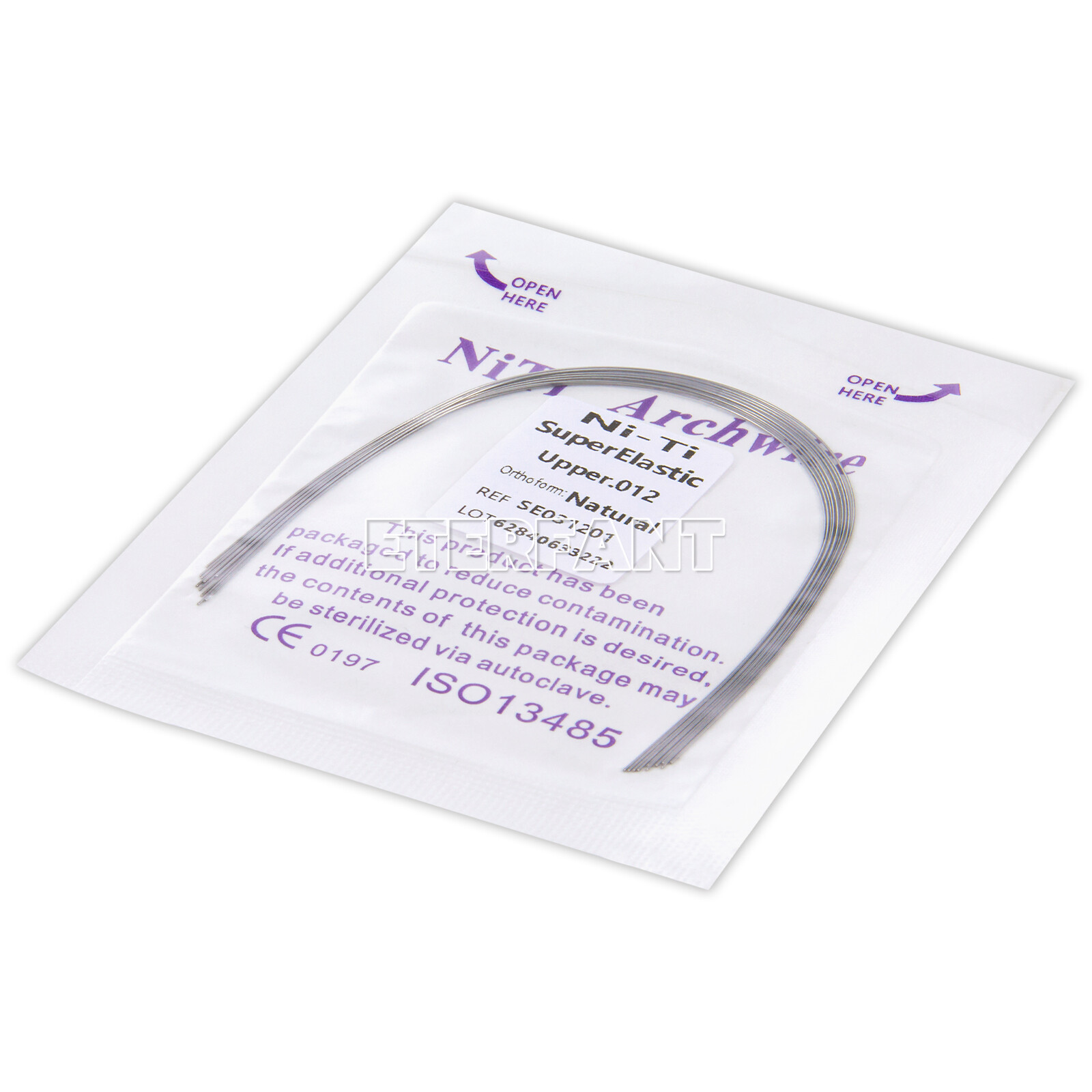 ETERFANT Dental Orthodontic Arch Wires Super Elastic Niti Natural Round 10PC/bag