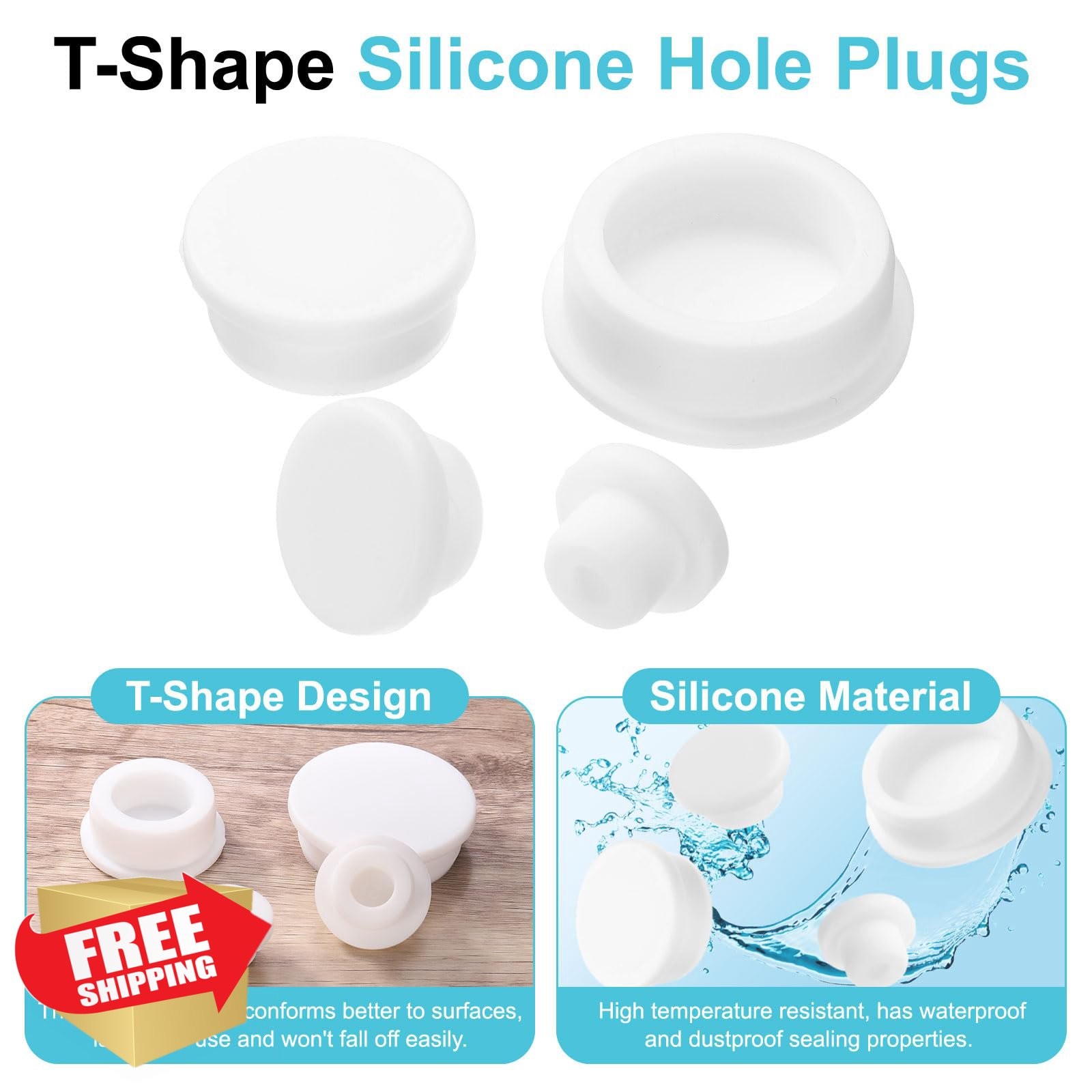 uxcell 1Pcs Silicone Hole Plug 110mm White Rubber Stopper